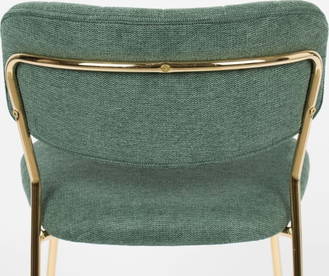 Eetkamerstoel Jolien Gold/Dark Green Zuiver Eetkamerstoel ZVR1100435