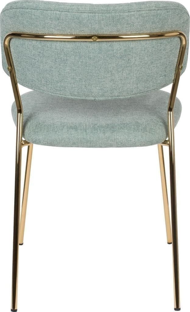 Eetkamerstoel Jolien Gold/Light Green Zuiver Eetkamerstoel ZVR1100436