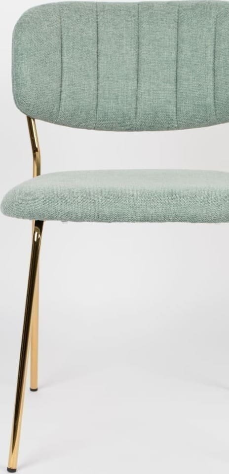 Eetkamerstoel Jolien Gold/Light Green Zuiver Eetkamerstoel ZVR1100436