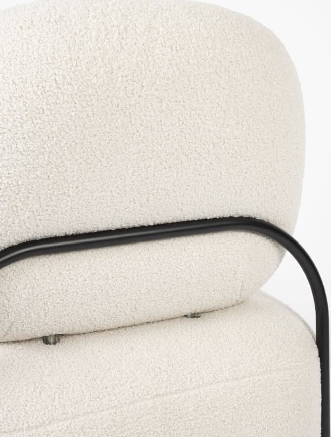 Fauteuil Polly Teddy Ivory Zuiver Eetkamerstoel ZVR3100167