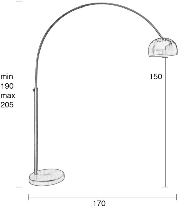 Vloerlamp Metal Bow (New) Zuiver Vloerlamp ZVR5100030