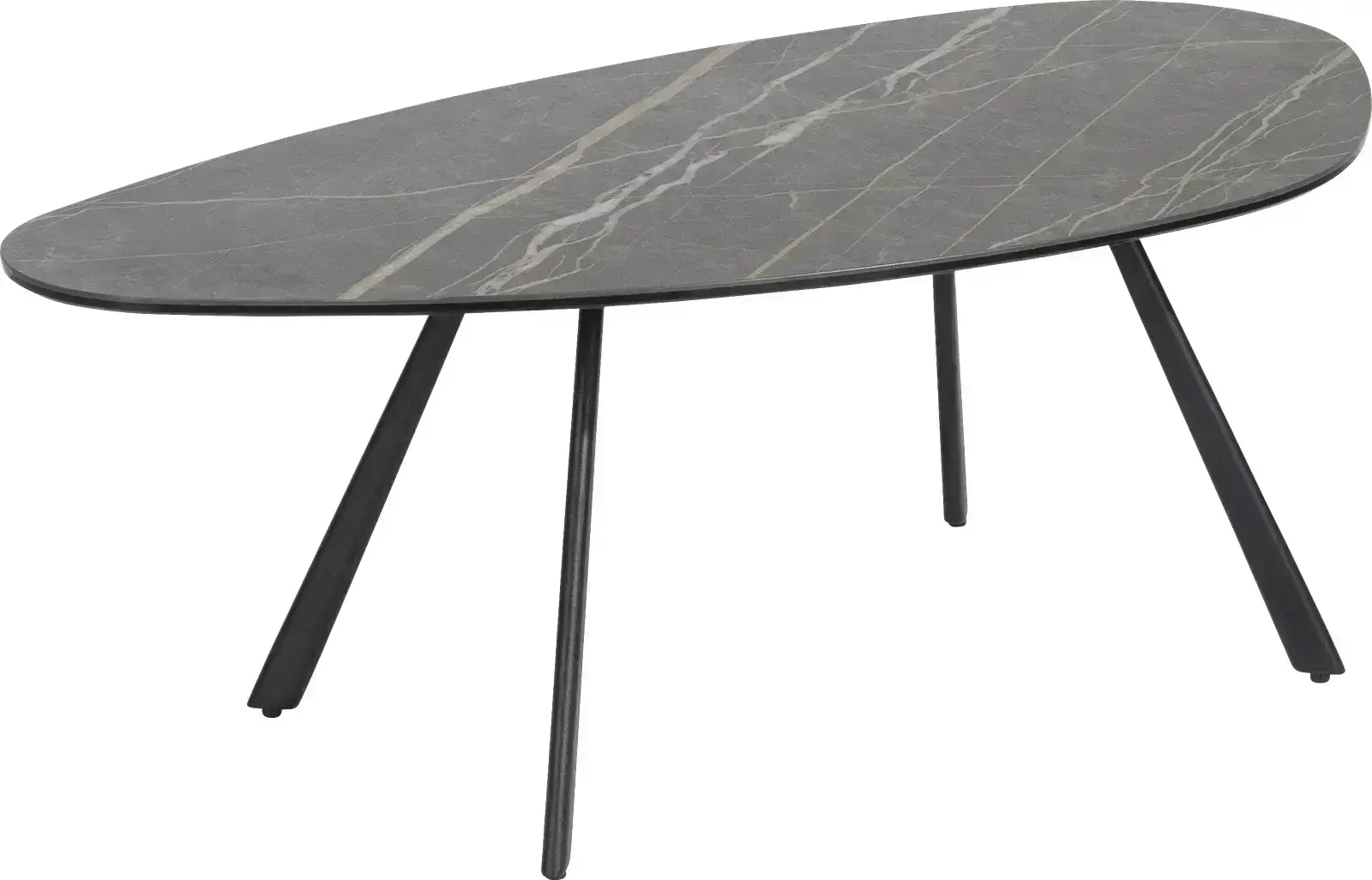 Xooon Montello salontafel 94 x 49 cm. - hoogte 35 cm. - keramiek blad - zwart Bijzettafel