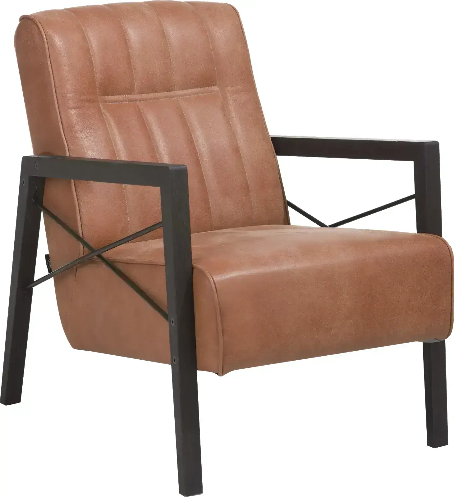 Fauteuil Northon in leder, retro fauteuil uit de Henders & Hazel collectie