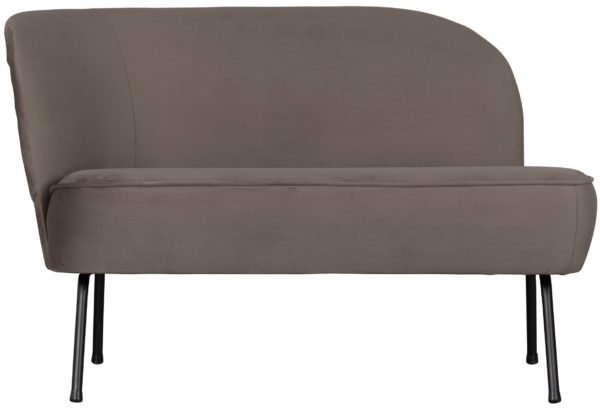 BePureHome Vogue Lounge Fauteuil Links Fluweel Nougat Taupe|Bruin Bank