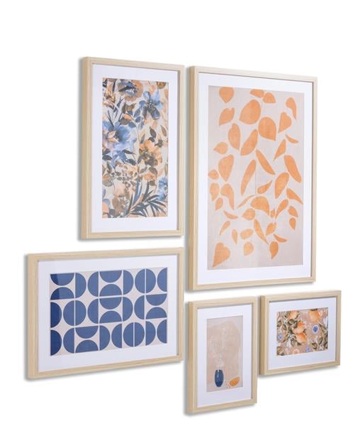 COCO maison Bloom set van 5 prints Multi Schilderij