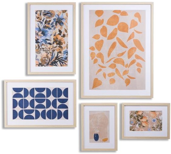 COCO maison Bloom set van 5 prints Multi Schilderij