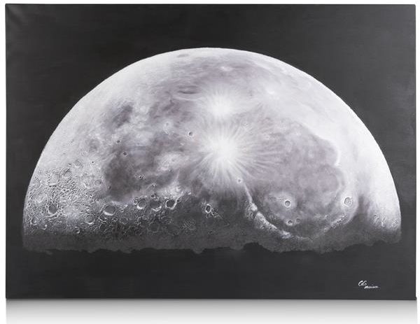 COCO maison Moon print 180x130cm Zwart Schilderij