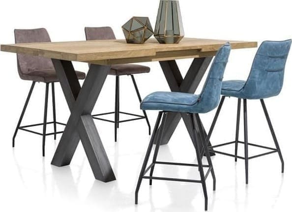 Henders & Hazel Metalox eetkamertafel rond 150 cm Bruin|Naturel Eettafel
