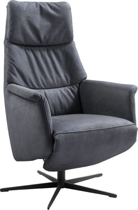 INHOUSE Relaxfauteuil Pomonti M antraciet leer Antraciet Fauteuil