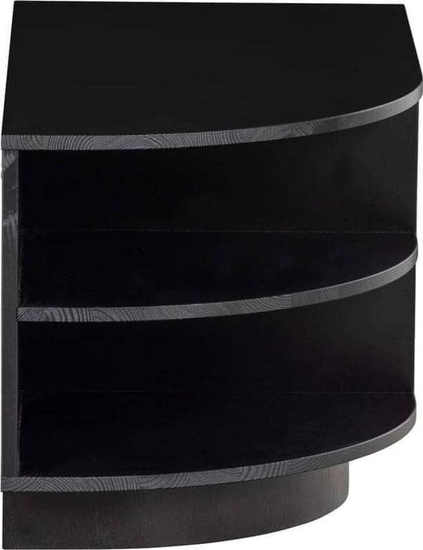 WOOOD Exclusive Finca Tv Meubel Rond Links 78cm Grenen Zwart Zwart Kast