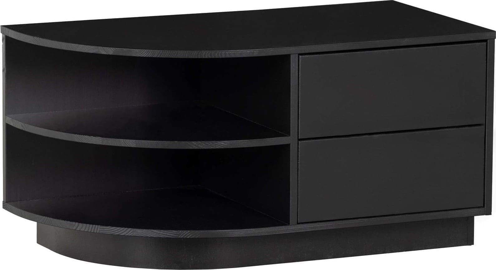 WOOOD Exclusive Finca Tv Meubel Rond Links 78cm Grenen Zwart Zwart Kast