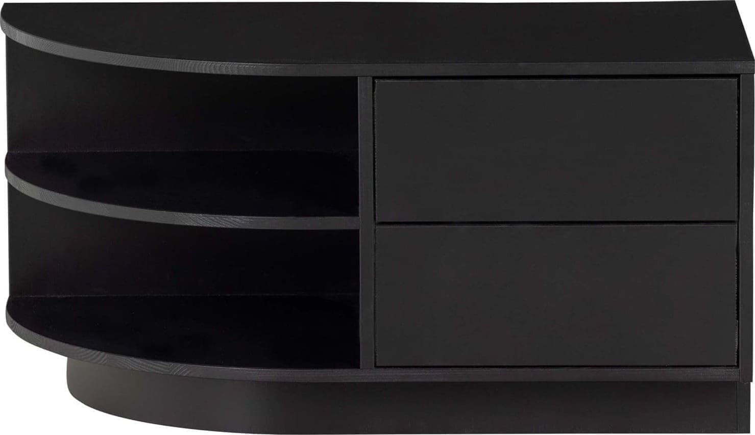 WOOOD Exclusive Finca Tv Meubel Rond Links 78cm Grenen Zwart Zwart Kast
