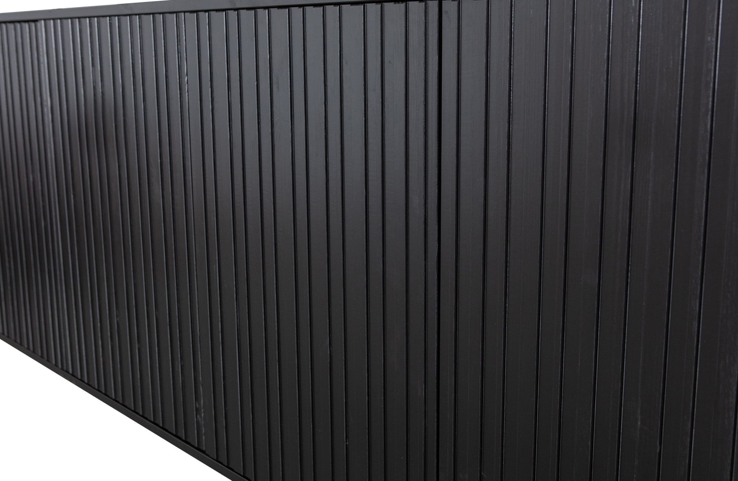 WOOOD Exclusive New Gravure Dressoir 200cm Grenen Zwart Zwart Kast
