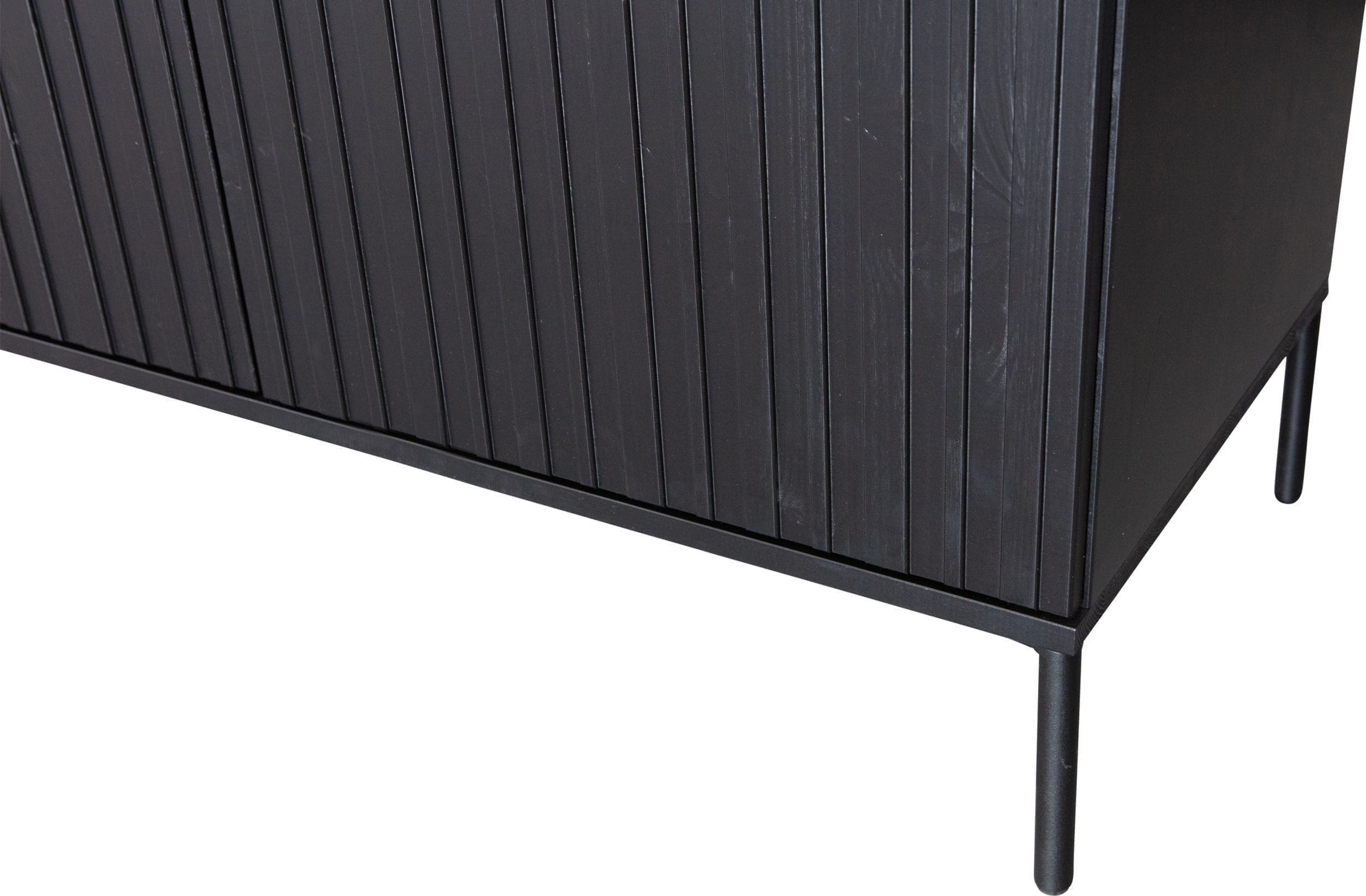 WOOOD Exclusive New Gravure Dressoir 200cm Grenen Zwart Zwart Kast