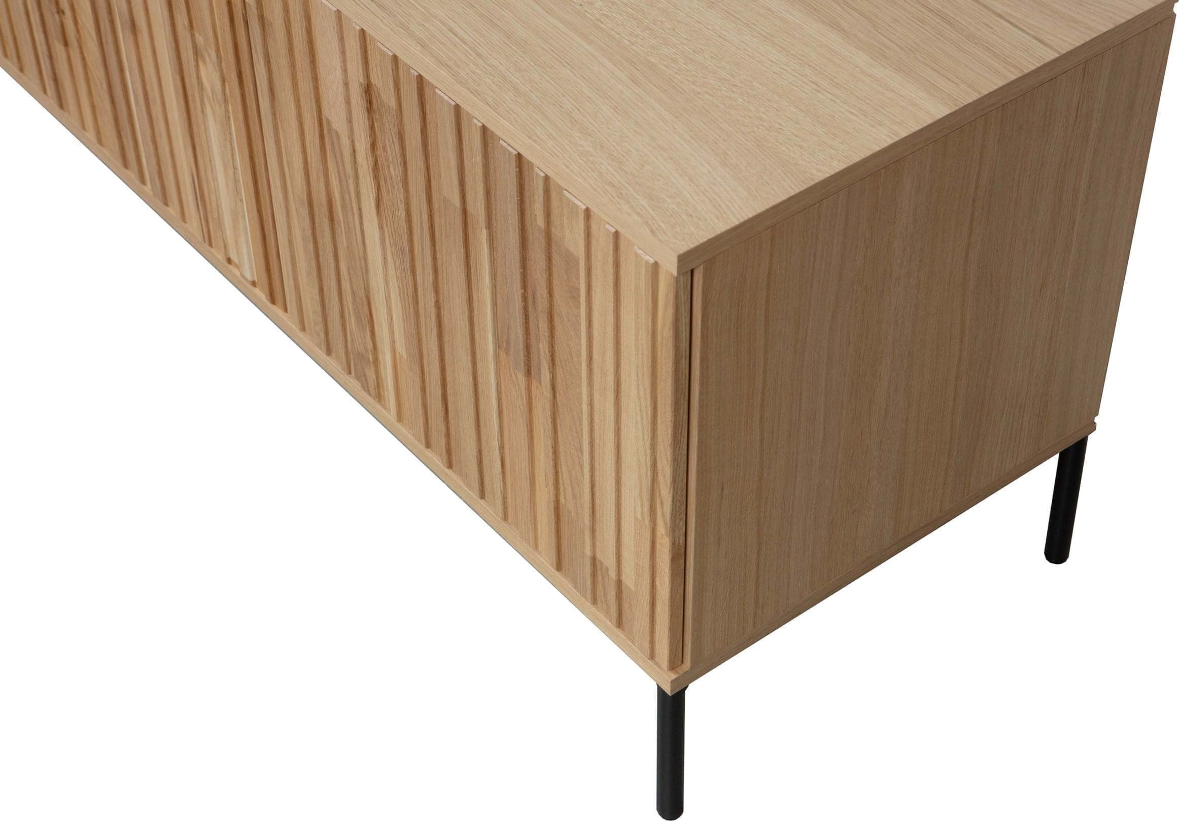 WOOOD Exclusive New Gravure Tv Meubel 100cm Eiken Blanke Lak Naturel Kast