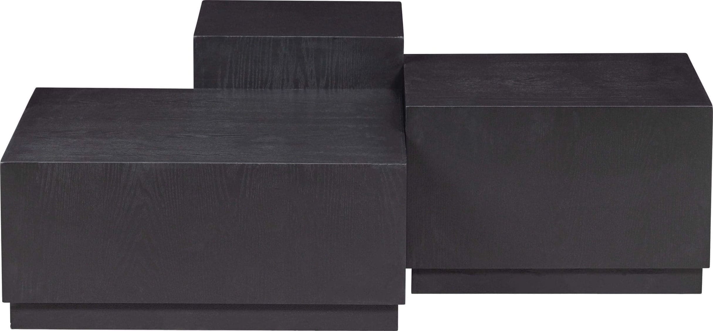 WOOOD Exclusive Set/3 - Pim Bijzettafels Hout Zwart Zwart Eettafel