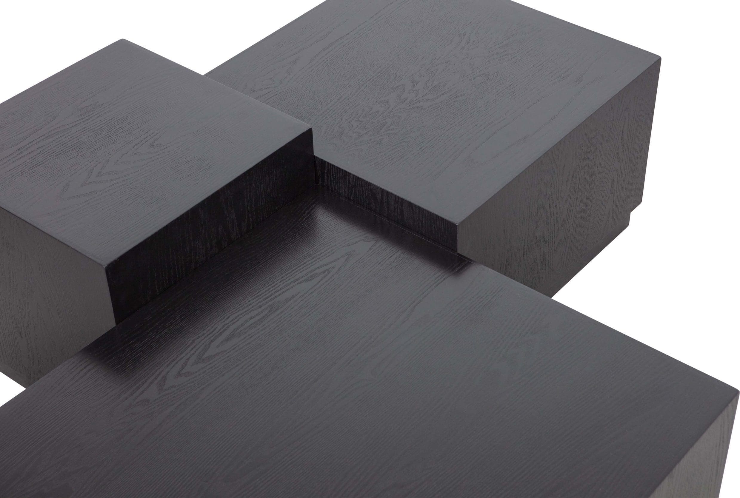WOOOD Exclusive Set/3 - Pim Bijzettafels Hout Zwart Zwart Eettafel
