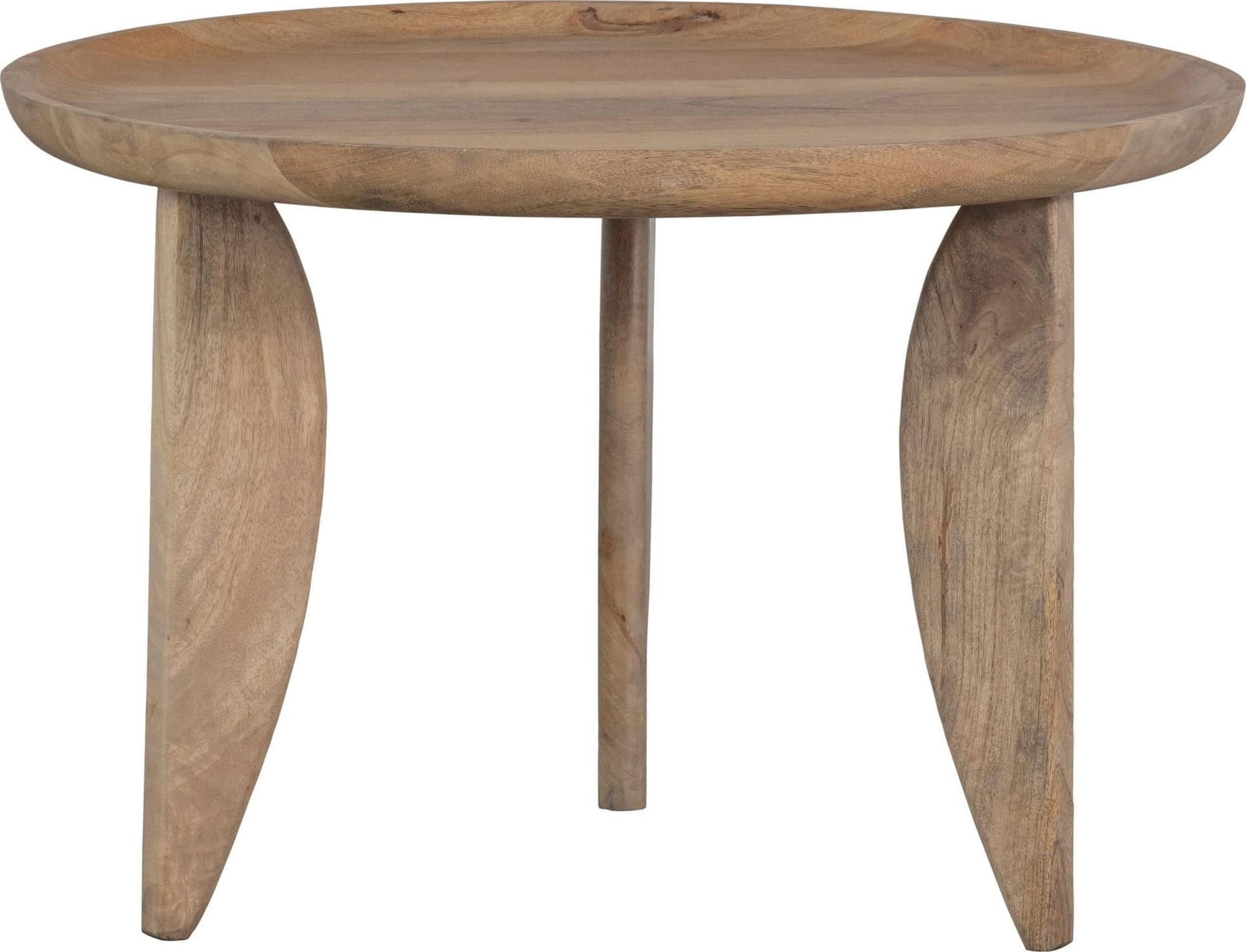 vtwonen Set/2 - High Heels Bijzettafels Mango Hout Naturel Naturel Eettafel