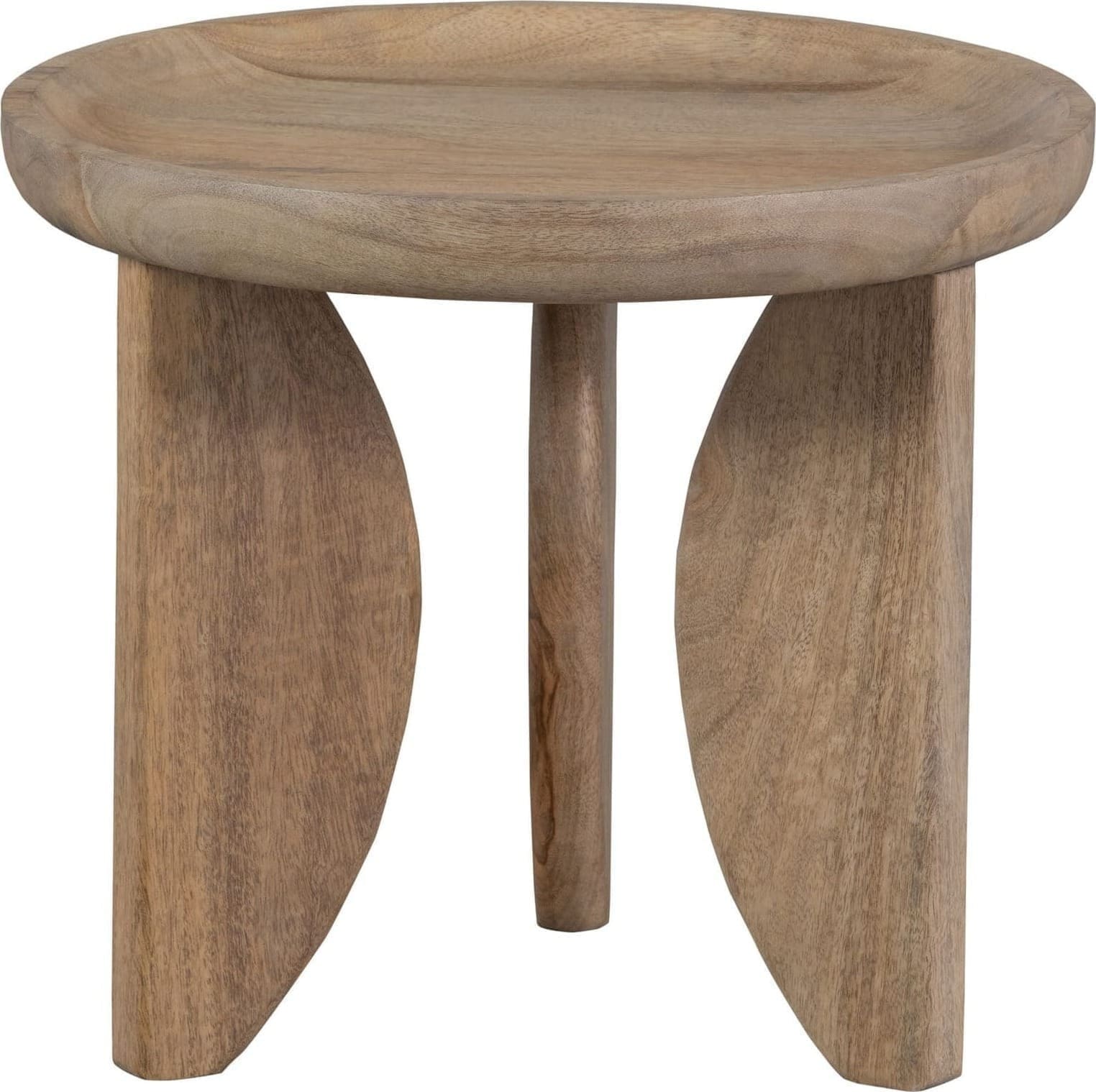 vtwonen Set/2 - High Heels Bijzettafels Mango Hout Naturel Naturel Eettafel