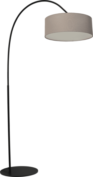 SOUTHPORT Vloerlamp Arch black+shade camelot taupe h.183x88cm,kap:20xÃ˜45cm,1x E27