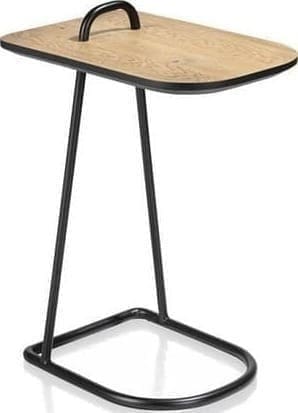 Henders & Hazel Maze laptop-tafel 45 x 30 cm - hoogte 60,5 cm - burned oak Bruin Bijzettafel