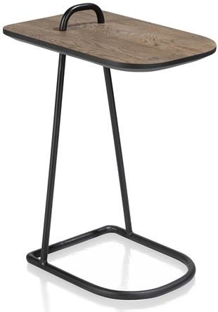 Henders & Hazel Maze laptop-tafel 45 x 30 cm - hoogte 60,5 cm - railway brown Bruin|Naturel Bijzettafel