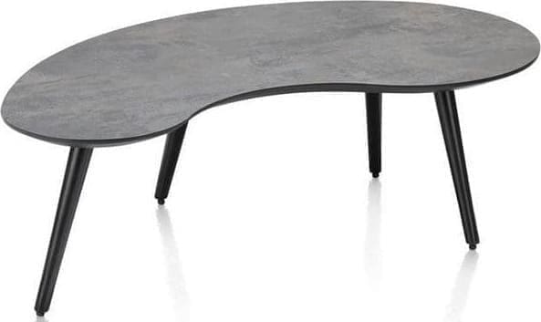 Henders & Hazel Maze salontafel 100 x 59 cm - niervormig - hoogte 32 cm - antraciet Antraciet Bijzettafel