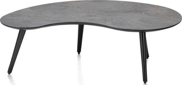 Henders & Hazel Maze salontafel 100 x 59 cm - niervormig - hoogte 32 cm - antraciet Antraciet Bijzettafel
