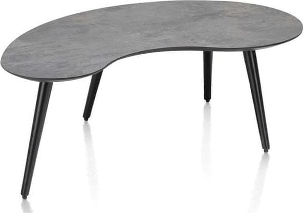 Henders & Hazel Maze salontafel 100 x 59 cm - niervormig - hoogte 39 cm - antraciet Antraciet Bijzettafel