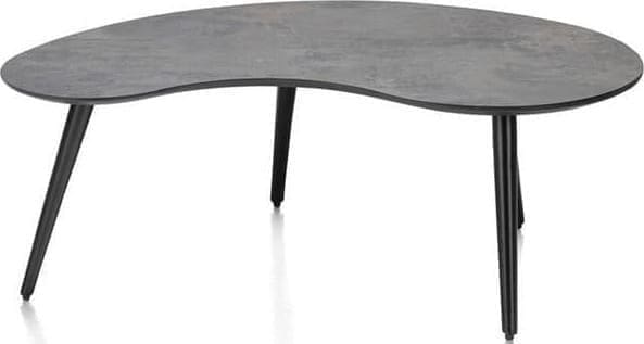 Henders & Hazel Maze salontafel 100 x 59 cm - niervormig - hoogte 39 cm - antraciet Antraciet Bijzettafel