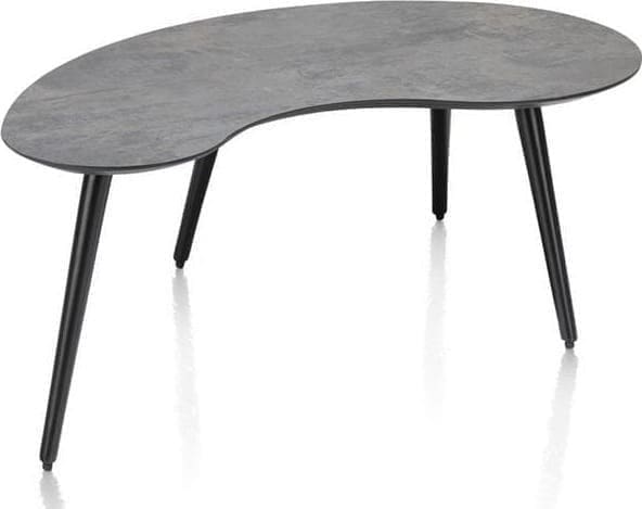 Henders & Hazel Maze salontafel 100 x 59 cm - niervormig - hoogte 46 cm - antraciet Antraciet Bijzettafel