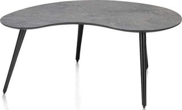 Henders & Hazel Maze salontafel 100 x 59 cm - niervormig - hoogte 46 cm - antraciet Antraciet Bijzettafel