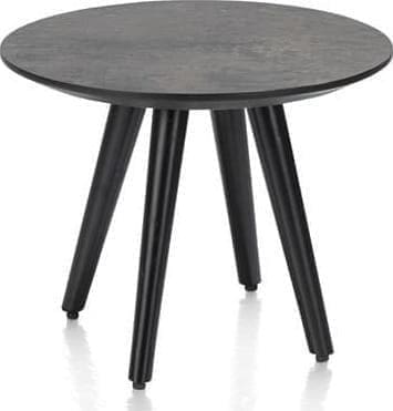 Henders & Hazel Maze salontafel rond 40 cm - hoogte 32 cm - antraciet Antraciet Bijzettafel