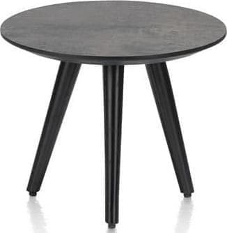 Henders & Hazel Maze salontafel rond 40 cm - hoogte 32 cm - antraciet Antraciet Bijzettafel