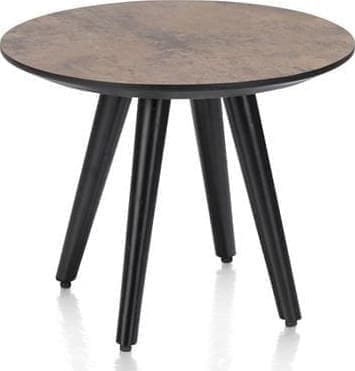 Henders & Hazel Maze salontafel rond 40 cm - hoogte 32 cm - roest Bruin|Oranje Bijzettafel