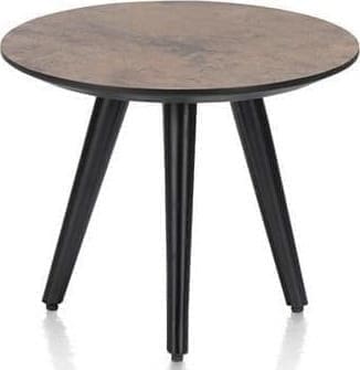 Henders & Hazel Maze salontafel rond 40 cm - hoogte 32 cm - roest Bruin|Oranje Bijzettafel