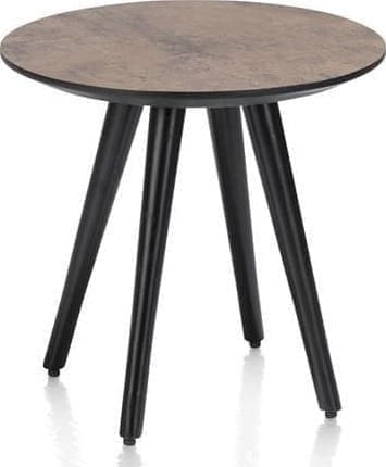 Henders & Hazel Maze salontafel rond 40 cm - hoogte 39 cm - roest Bruin|Oranje Bijzettafel