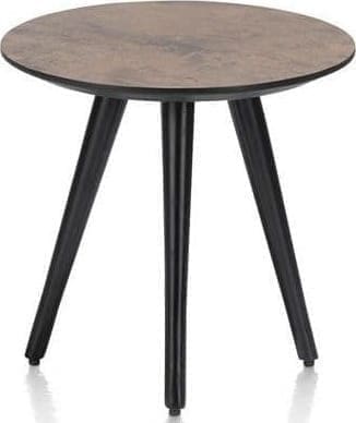 Henders & Hazel Maze salontafel rond 40 cm - hoogte 39 cm - roest Bruin|Oranje Bijzettafel