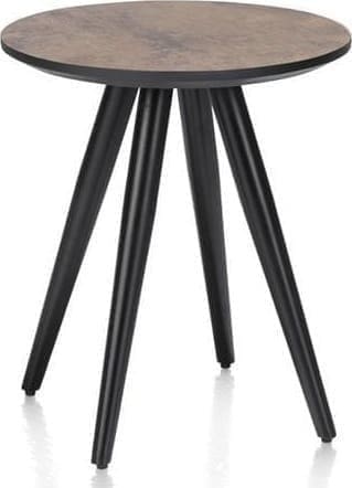 Henders & Hazel Maze salontafel rond 40 cm - hoogte 46 cm - roest Bruin|Oranje Bijzettafel