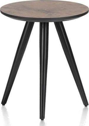 Henders & Hazel Maze salontafel rond 40 cm - hoogte 46 cm - roest Bruin|Oranje Bijzettafel