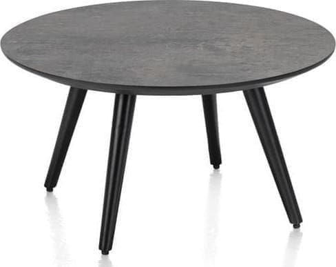 Henders & Hazel Maze salontafel rond 60 cm - hoogte 32 cm - antraciet Antraciet Bijzettafel