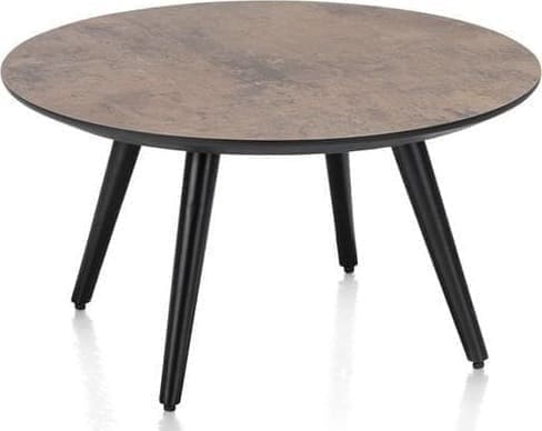 Henders & Hazel Maze salontafel rond 60 cm - hoogte 32 cm - roest Bruin|Oranje Bijzettafel