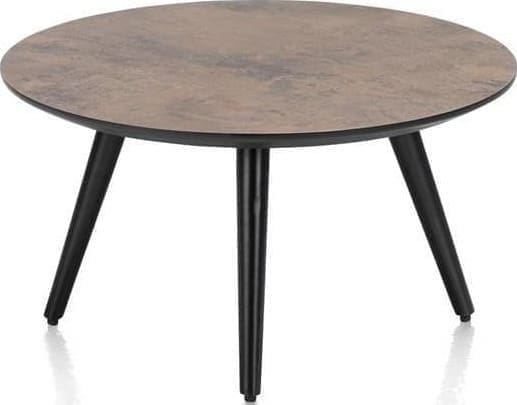 Henders & Hazel Maze salontafel rond 60 cm - hoogte 32 cm - roest Bruin|Oranje Bijzettafel