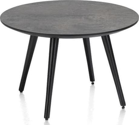 Henders & Hazel Maze salontafel rond 60 cm - hoogte 39 cm - antraciet Antraciet Bijzettafel