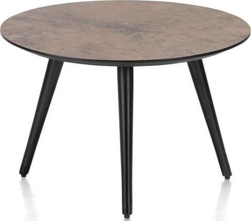 Henders & Hazel Maze salontafel rond 60 cm - hoogte 39 cm - roest Bruin|Oranje Bijzettafel