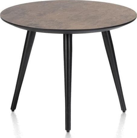 Henders & Hazel Maze salontafel rond 60 cm - hoogte 46 cm - roest Bruin|Oranje Bijzettafel