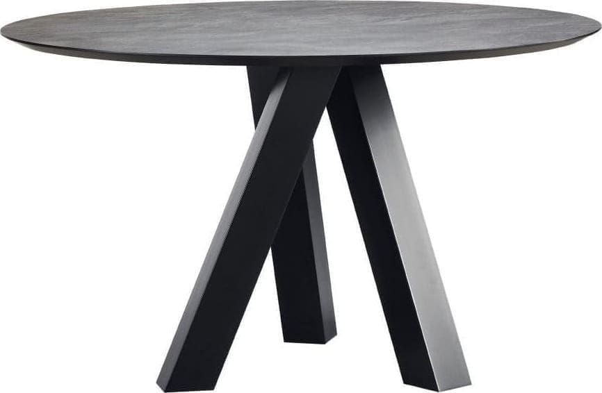 INHOUSE Eettafel Canarias rond HPL zwart ø130cm Zwart Eettafel