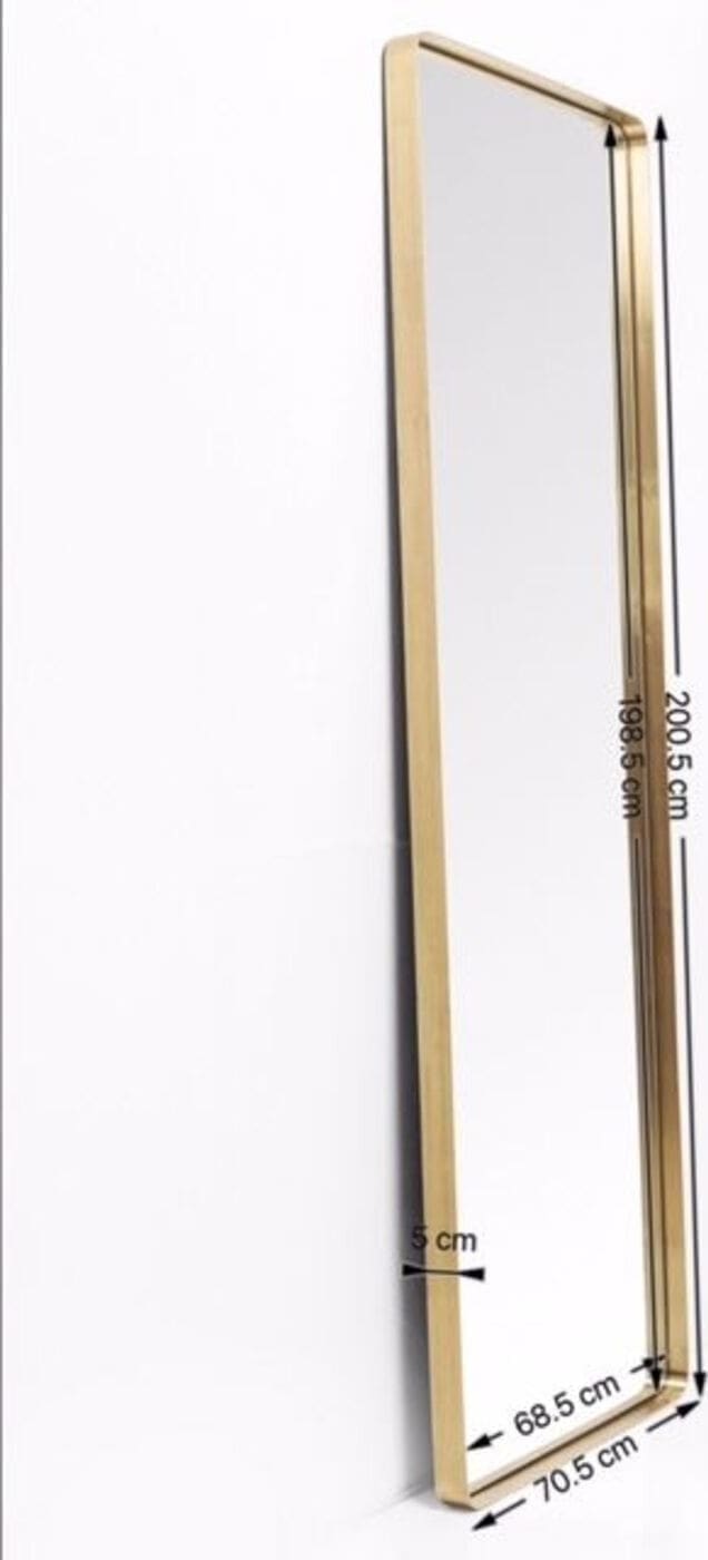 Spiegel Curve MO Brass 70x200cm Kare Design Spiegel 85275