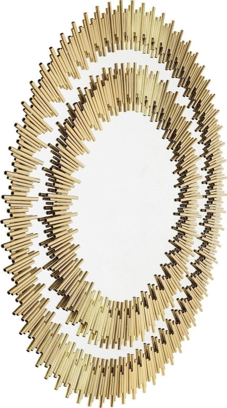 Spiegel Solare Gold Ø132cm Kare Design Spiegel 83573