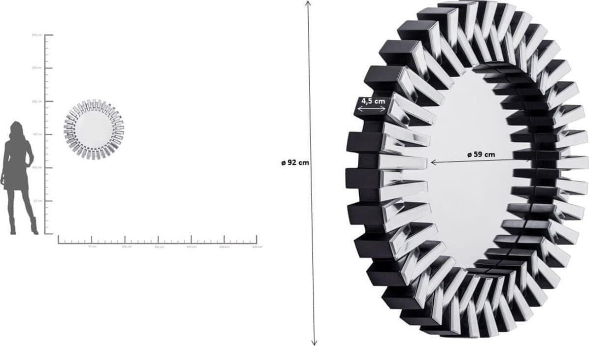 Spiegel Sprocket Ø92cm Kare Design Spiegel 79985